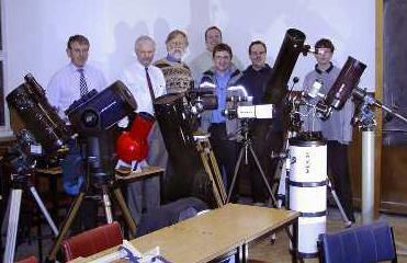 A selection of ADAS members and their telescopes
